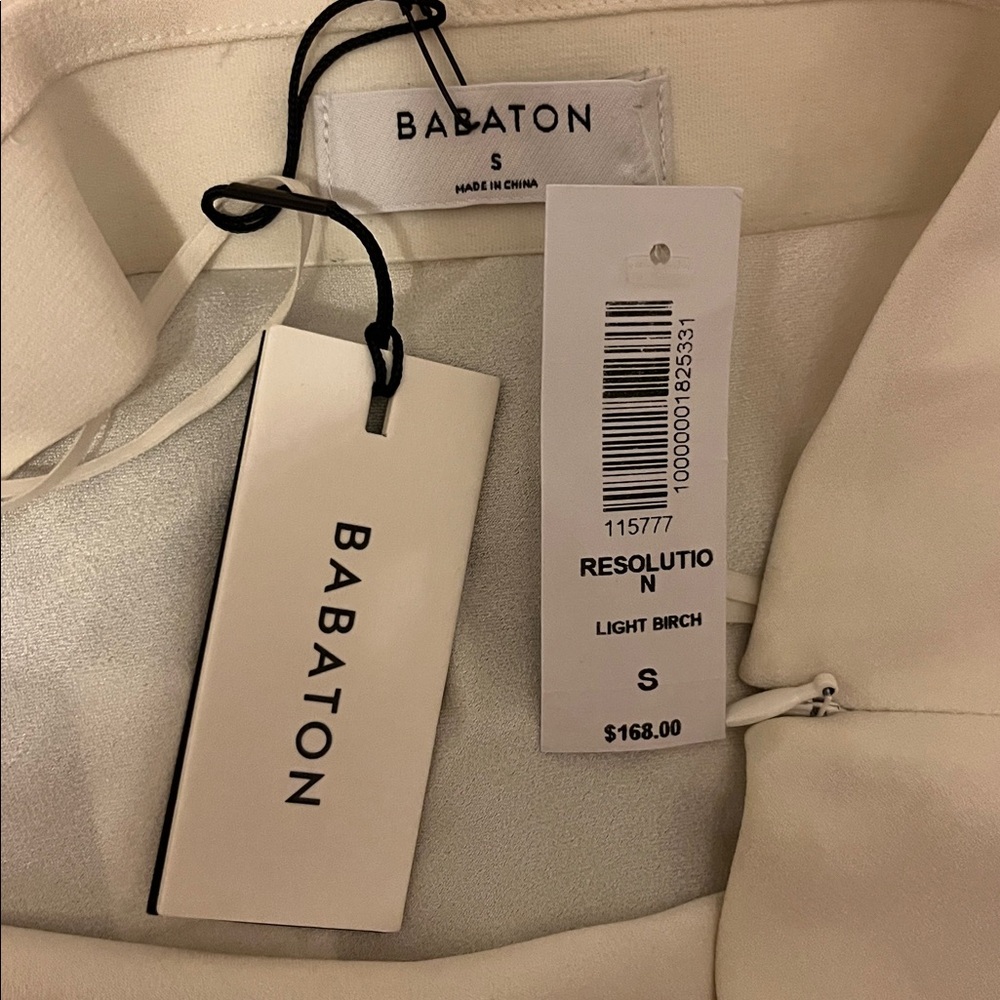 NWT Aritzia Babaton Resolution Cream Strapless Dress new - Picture 7 of 7